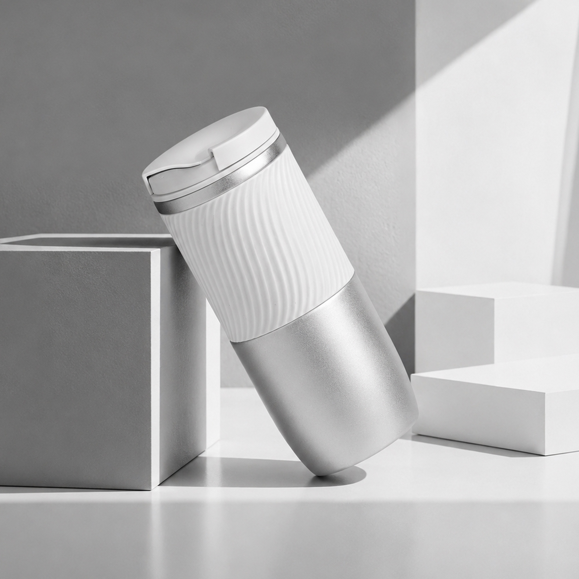 Герметичная вакуумная термокружка Pillar,550 мл, серебристый