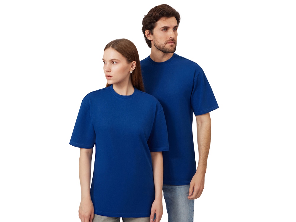 Футболка из френч терри Warsaw унисекс 220гр, кл. синий