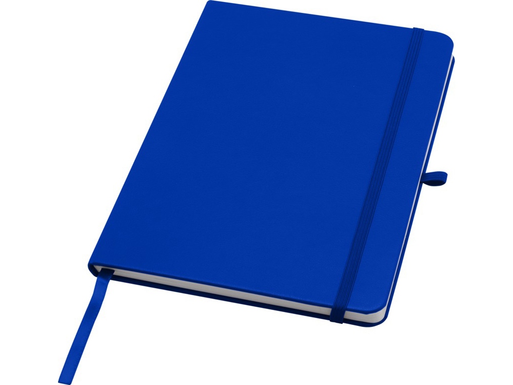 Teak блокнот А5 из переработан. материала в твердой обложке с линован. страницами - Ярко-синий