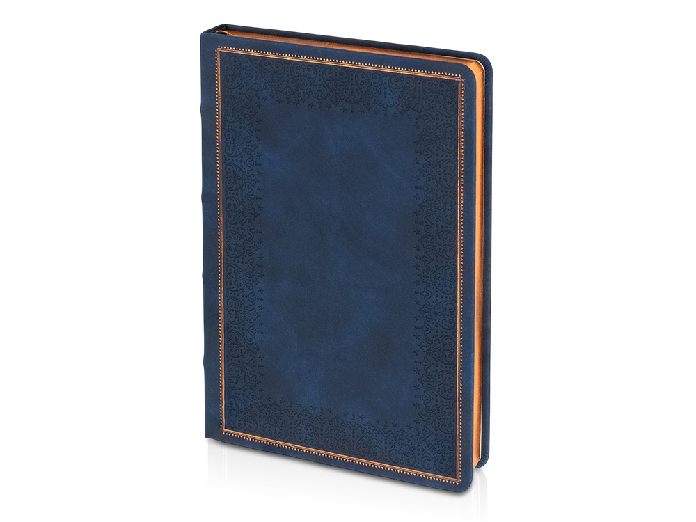 Ежедневник недатированный А5 Royal, синий с бронзовым срезом