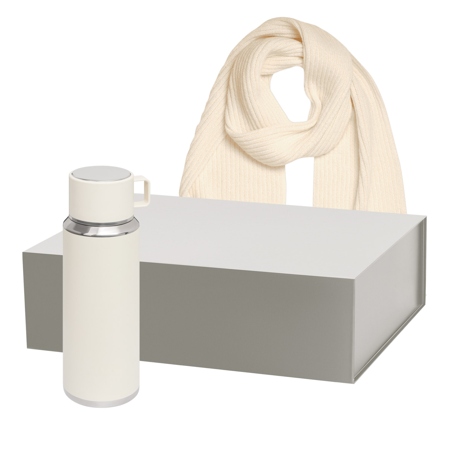 Подарочный набор Oslo, Forges, бежевый (термос, шарф)