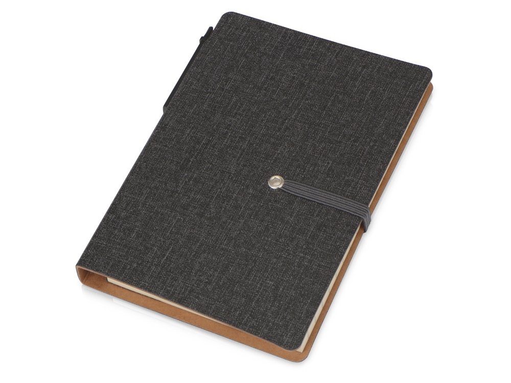 Блокнот А6 Write and stick с ручкой и набором стикеров, черный