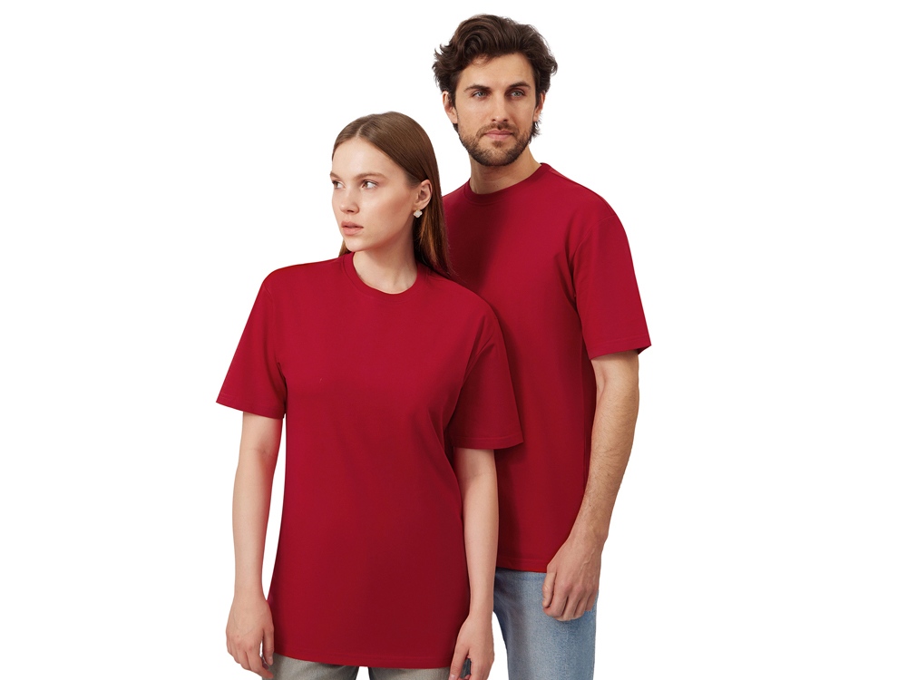 Футболка из френч терри Warsaw унисекс 220гр, красный