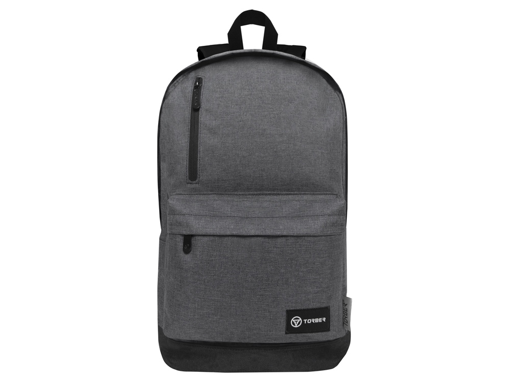 Рюкзак TORBER ГРАФФИТИ, серый, полиэстер меланж, 46 х 29 x 18 см