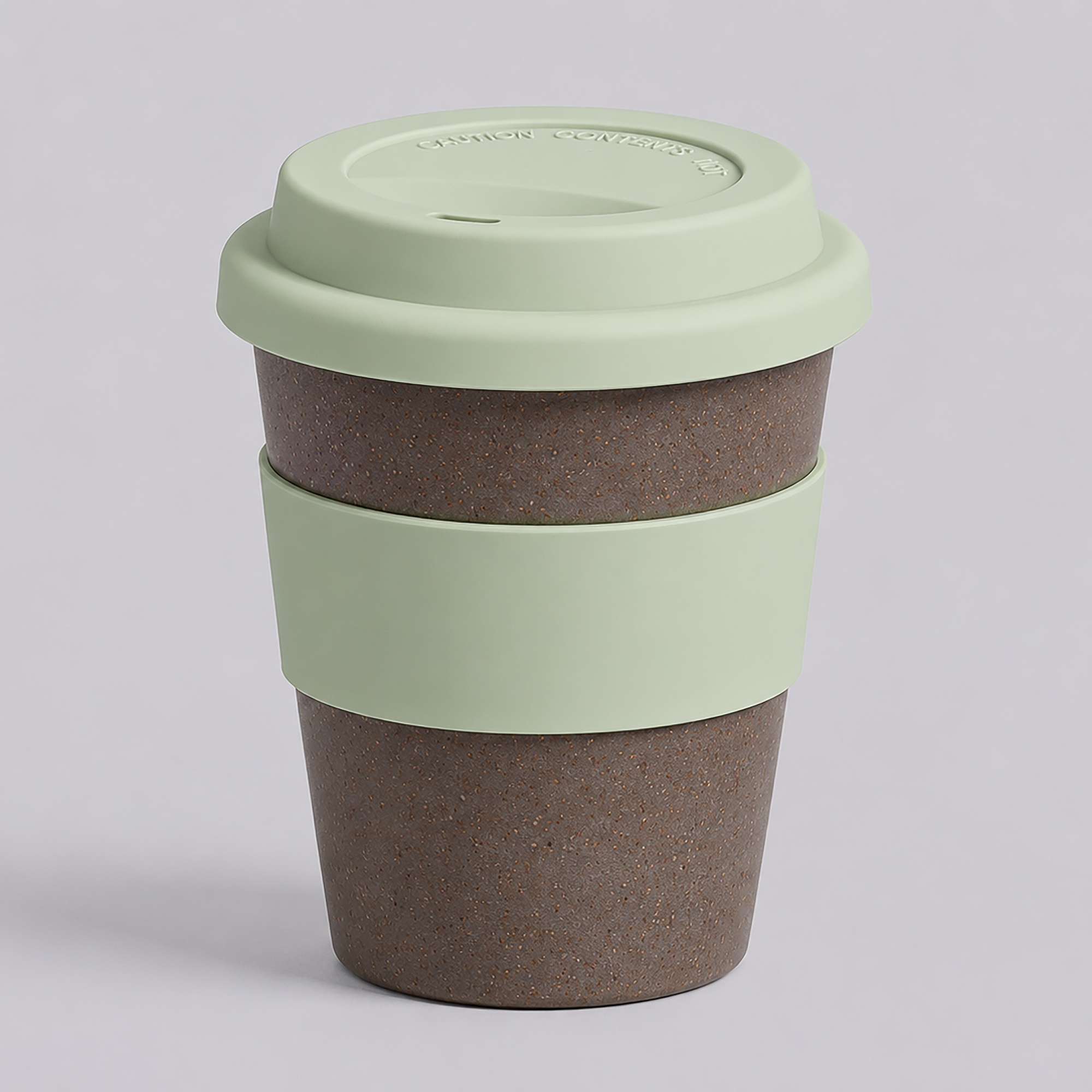 Стакан с силиконовой крышкой Cafe, olive