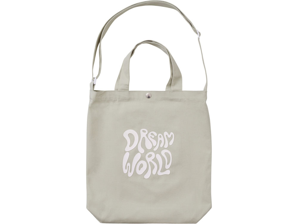 Сумка Helfer из хлопка на кнопке с регулирующейся лямкой, оливковый (3D термотрансфер)