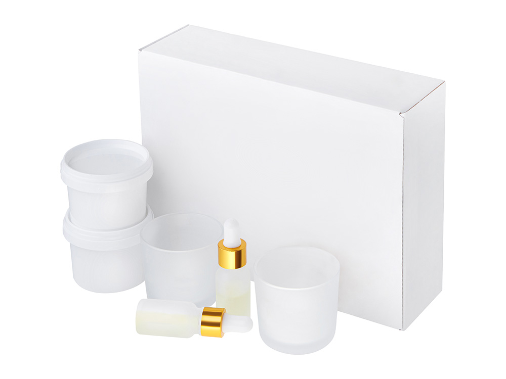 Набор для создания 2-х ароматических свечей: имбирный пряник, рождественская елка (без лого LM)