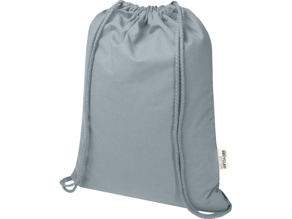 Oregon Blend сумка на шнурке из переработанного материала сертифицированного согласно GRS, плотностью 140 г/м², объемом 5 л - Серый