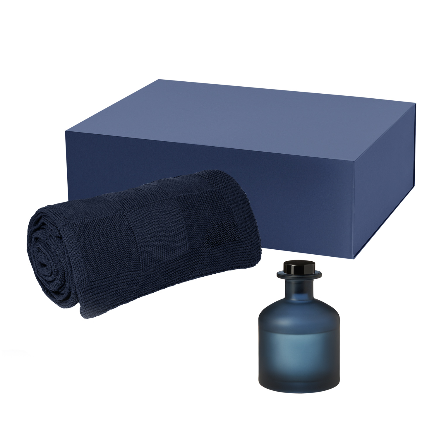 Подарочный набор Mizu, Cella, синий (диффузор, плед)