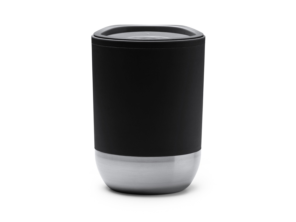 Термокружка LINDE с двойными стенками из переработанного полипропилена, черный