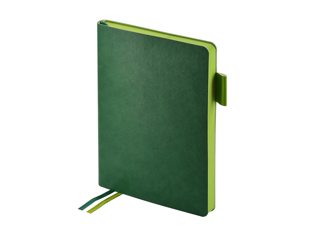 Ежедневник А5 датированный Boston 2027, зеленый с салатовым обрезом