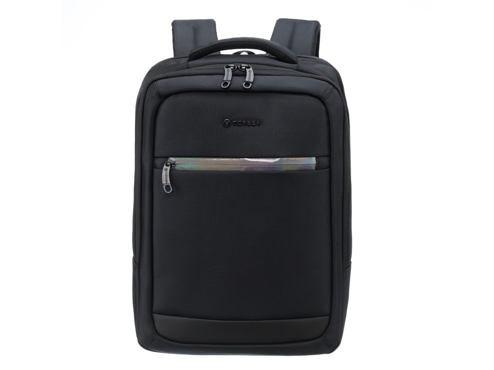 Рюкзак TORBER ВОЯЖ с отделением для ноутбука 17'', черный, полиэстер 900D, 31х17х44 см, 18 л