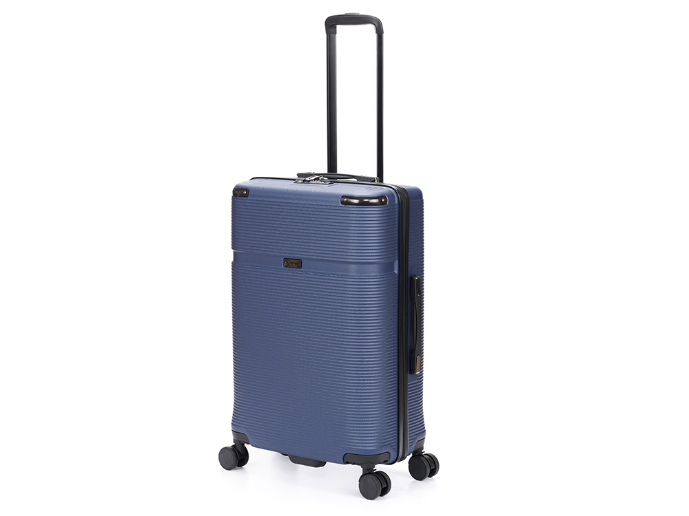Чемодан TORBER ОНЕГА, синий, ABS-пластик, 69,5 х 46 х 26 см, 69 л
