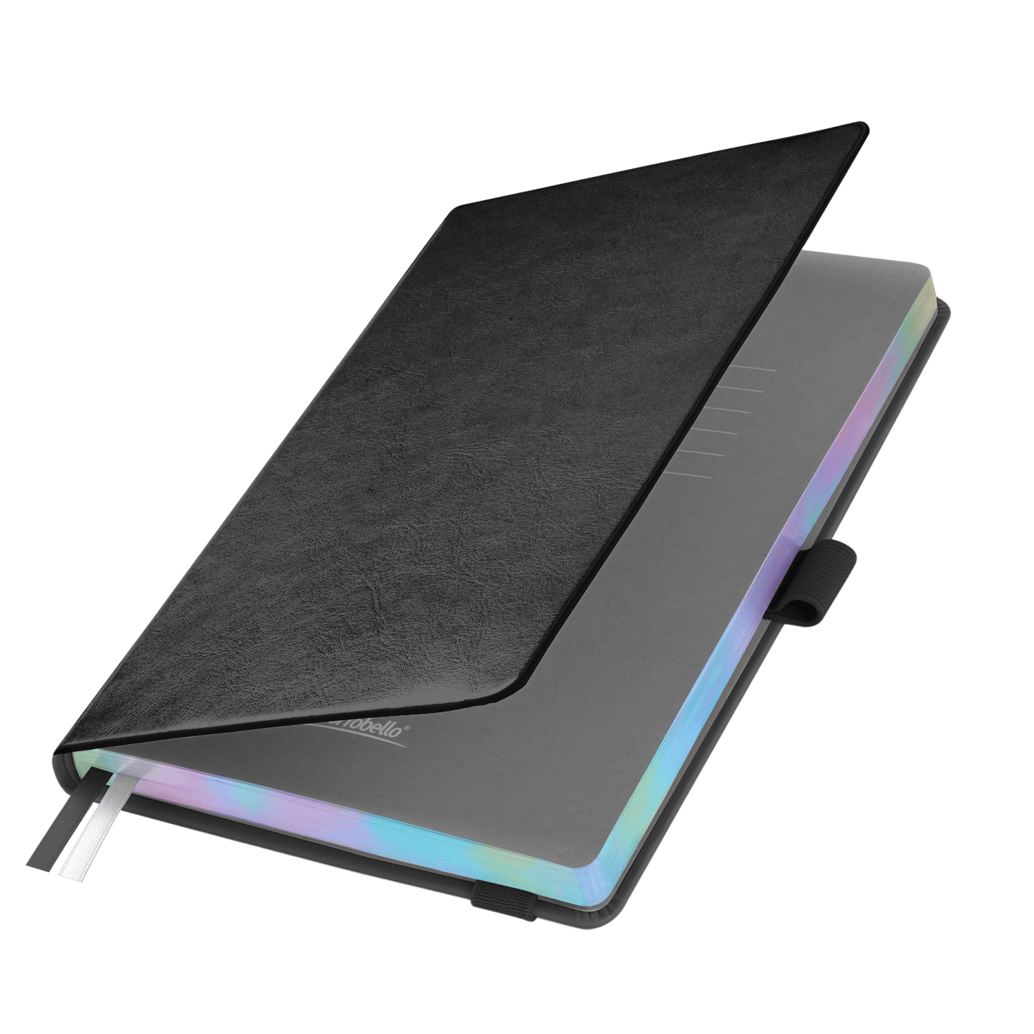 Ежедневник Galaxy недатированный, жесткая обложка, срез голограф. фольга, черный