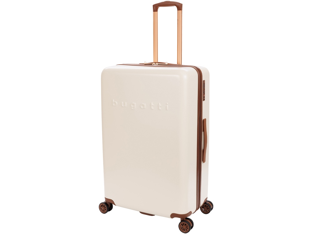 Чемодан BUGATTI АМЕЛИЯ | AMELIA, бежевый, поликарбонат / АБС-пластик, 50х29х76 см, 85 л