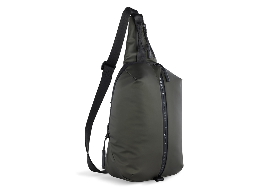 Рюкзак с одним плечевым ремнем BUGATTI БЛАНК | BLANC, оливковый, тарпаулин/полиэстер, 18х9х30 см