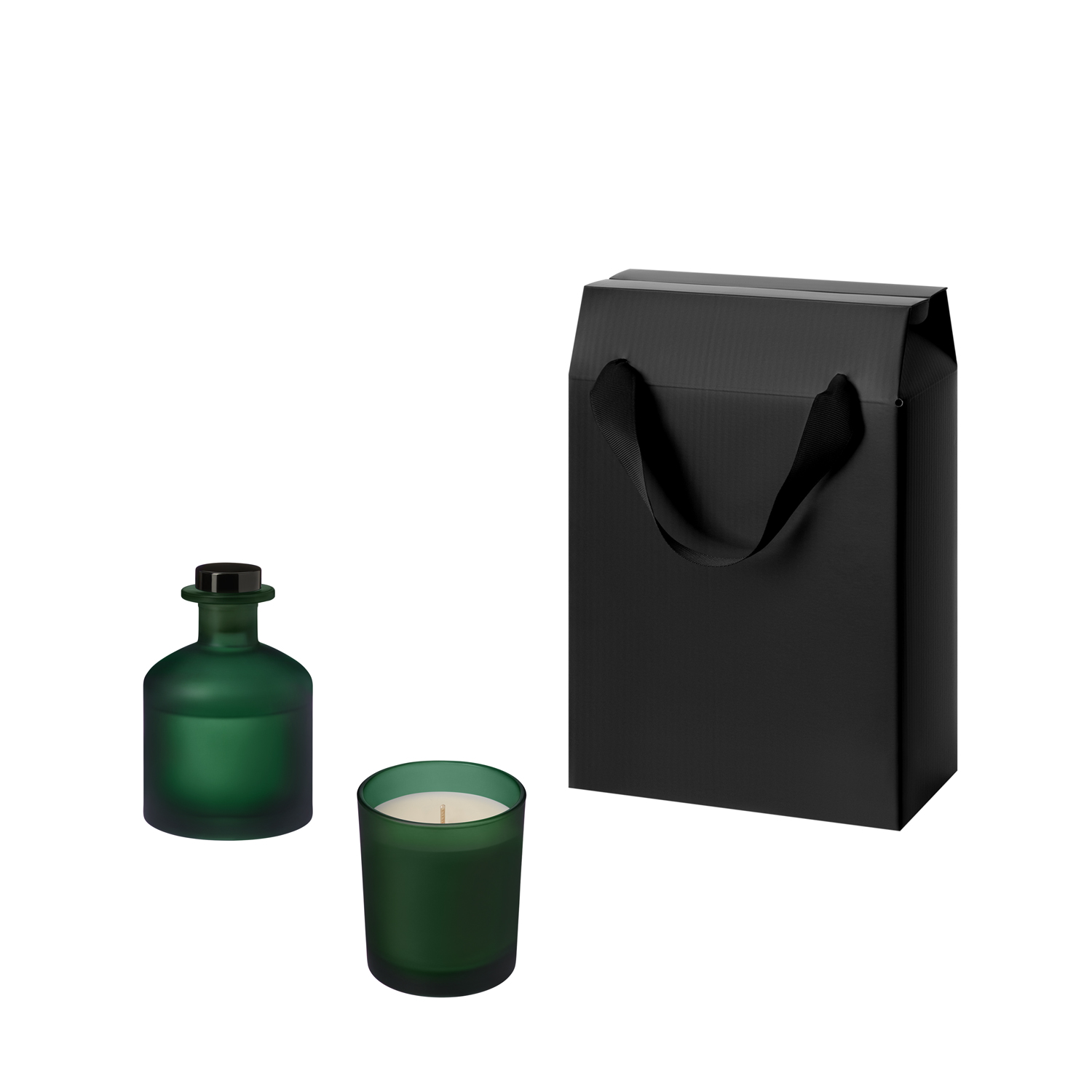 Подарочный набор Enigma, Mizu, зеленый (свеча, диффузор)