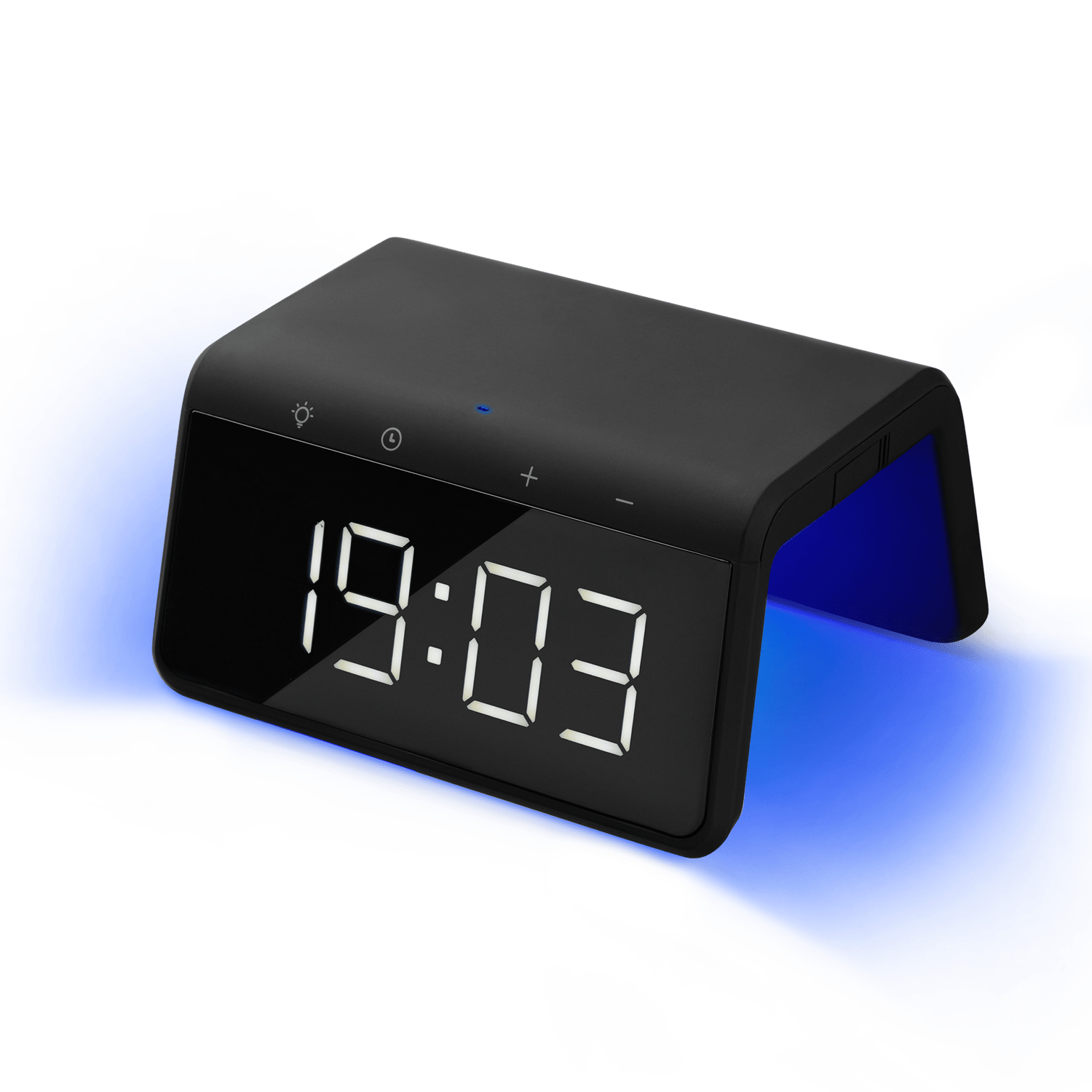 Зарядная станция с часами 15W Flame, черная