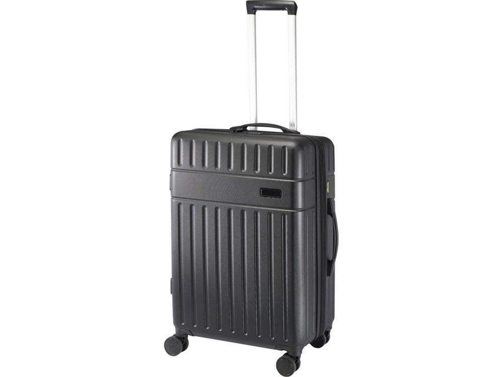 Ровер чемодан на колесах из материалов, переработанных согласно стандарту GRS, объемом 70 л,черный