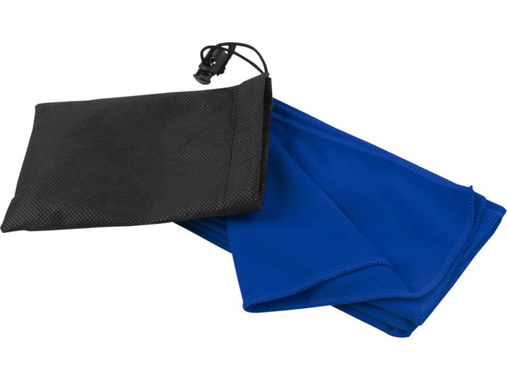 Lucas спортивное полотенце из переработанного полиэстера 30х80 см - Ярко-синий